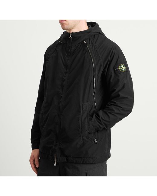 Stone Island Black David Light-Tc Hooded Jacket for men