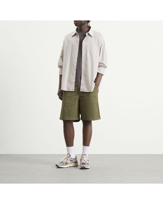 Norse Projects Green Kvitfell Relaxed Twill Shorts for men