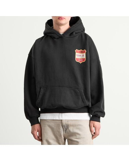 Rhude Black Filtaro Crest Hoodie for men