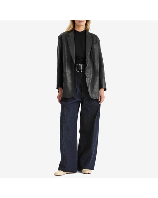 Weekend by Maxmara Black Marat Leather Jacket