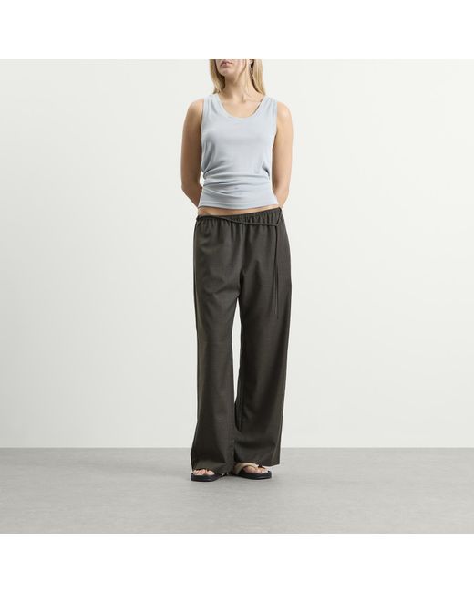 St. Agni Gray Wool Everyday Pants