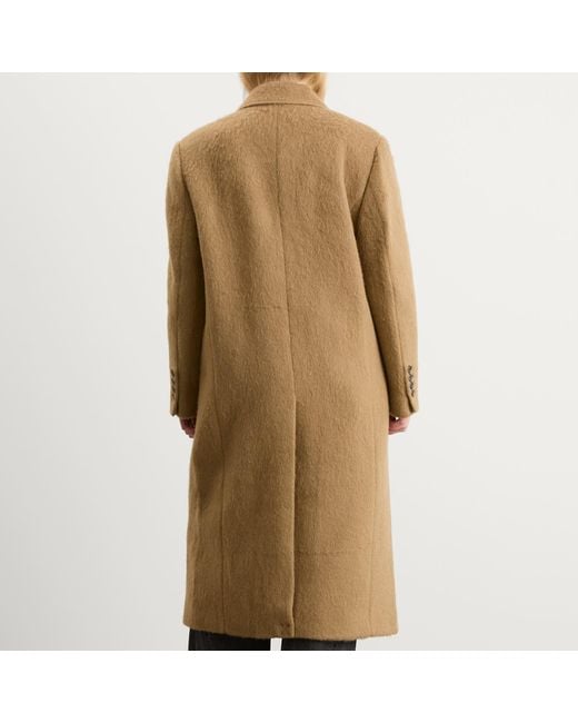 DUNST Natural Tailored Double Beasted Hairy Wool Coat