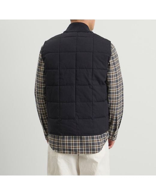 Armor Lux Blue Padded Zip Vest for men