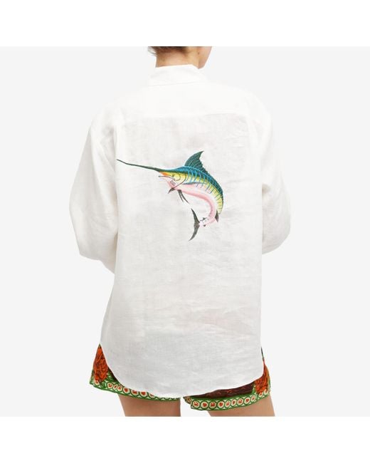 ALÉMAIS White Alémais Clam Patch Shirt