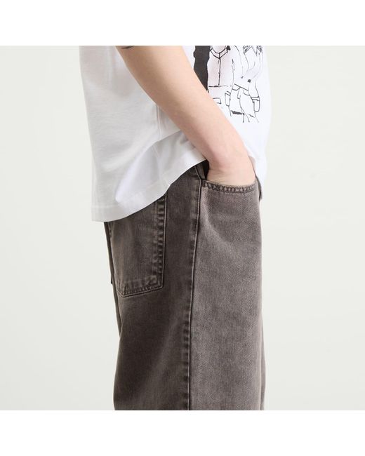 POLAR SKATE Gray Big Boy Denim Shorts for men