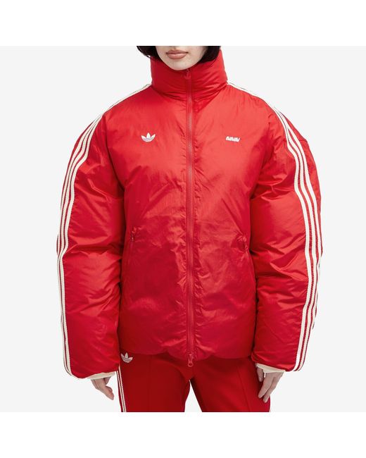 adidas By Avavav Puffer Jacket in Red | Lyst