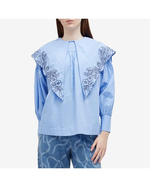 Damson Madder Blue Candy Blouse