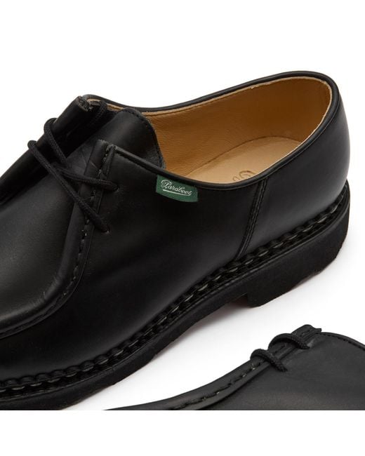Paraboot Black Michael Leather Lace Up Derby Shoe