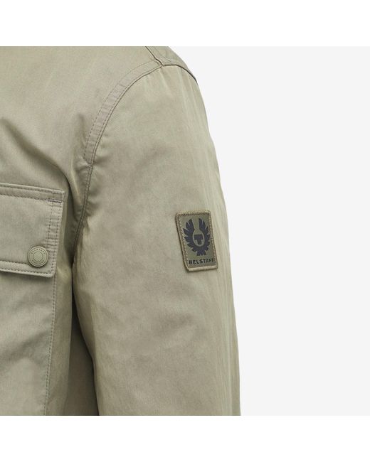 Belstaff Green Gabardine Drome Overshirt for men