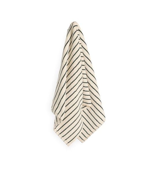 Tekla White Organic Terry Hand Towel