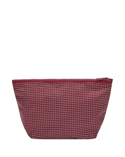 Hay Red Grid Pouch