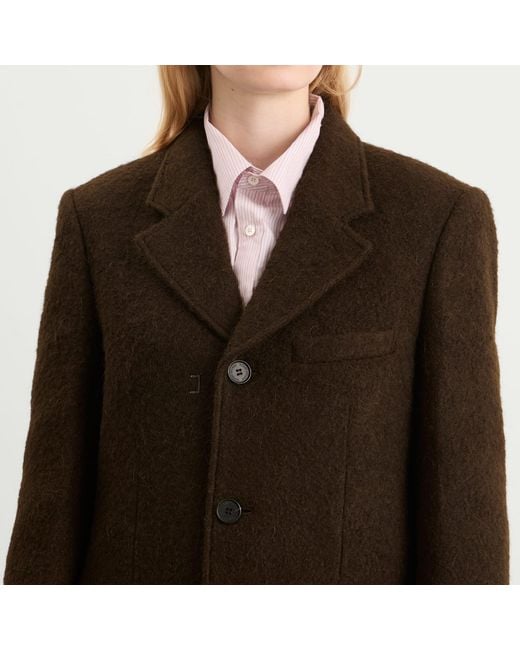 DUNST Brown Wool Boucle Coat