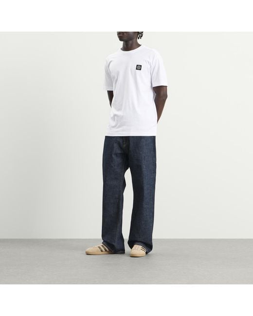Stone Island White Patch Logo T-Shirt for men