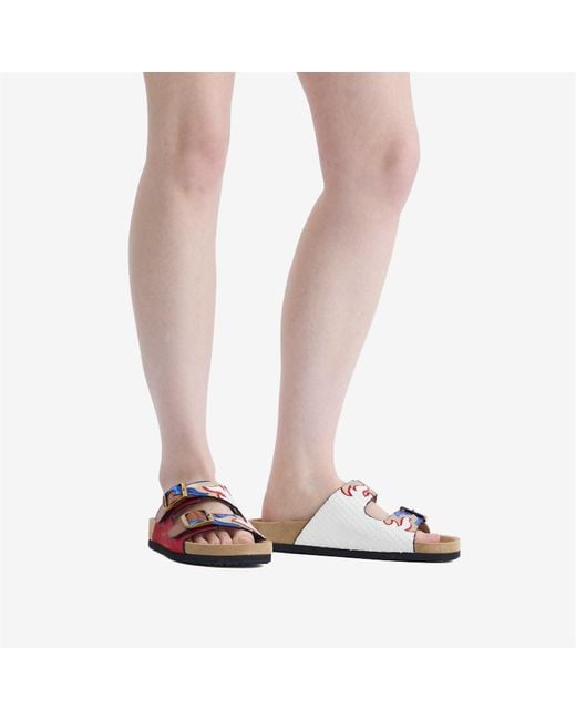 Isabel Marant Red Lelik Flame Buckle Sandal