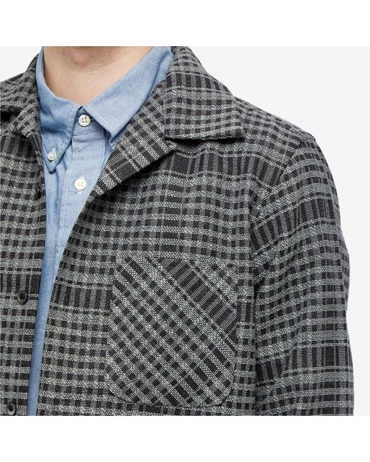 South2 West8 Gray One-Up Plaid Shirt for men