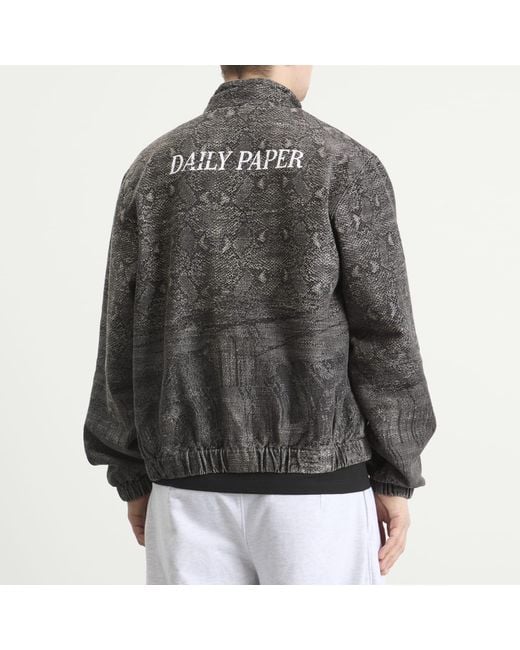 Daily Paper Gray Snake Track Jacket for men