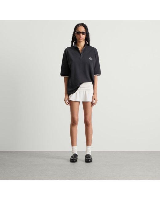 END. Black Piquet Polo