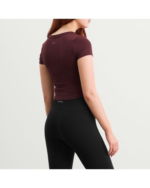 Nike Purple One Therma-Fit Short Sleeve Top