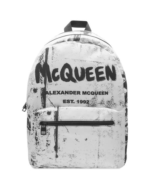 Alexander McQueen Gray Metropolotan Backpack for men