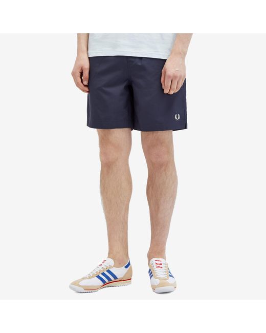Fred Perry Blue Classic Swim Shorts for men