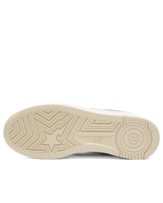 A Bathing Ape White Negative Bape Sta Sneaker for men