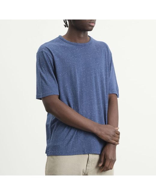 Folk Blue Relaxed Assembly T-Shirt for men