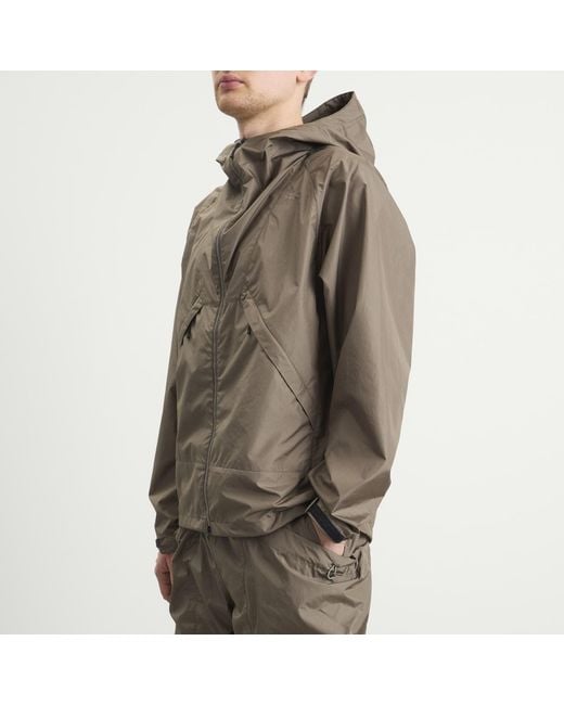 Goldwin Gray Ripstop Hooded Jacket for men