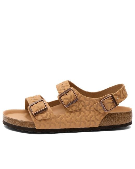 Birkenstock Brown Milano Bone Embossed for men