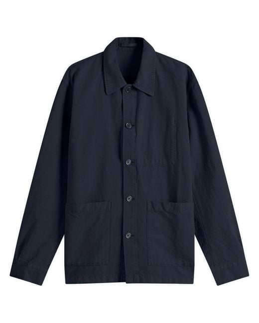 Norse Projects Blue Julian Cotton Linen Overshirt for men