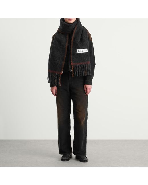 Acne Black Vally Solid Scarf