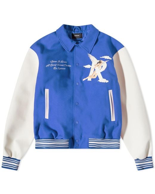 Represent Storms In Heaven Varsity Jacket in Blue for Men