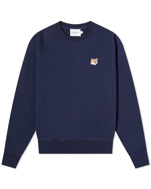 Maison Kitsuné Blue Maison Kitsune Fox Head Patch Adjusted Sweat