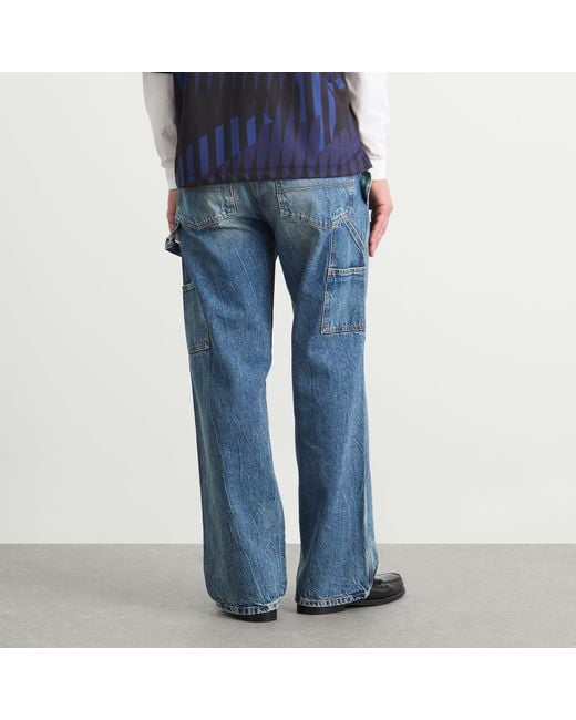 le PERE Blue Denim Cargo for men