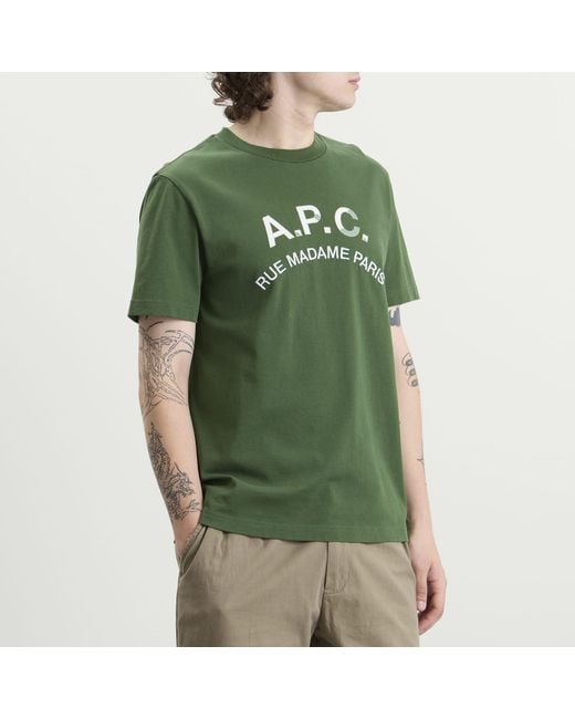 A.P.C. Green Vintage T-Shirt for men