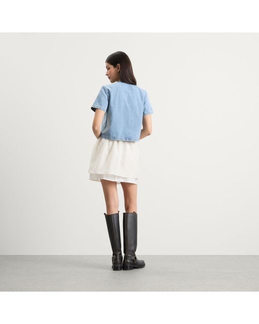 Hosbjerg Blue Bailey Denim Top