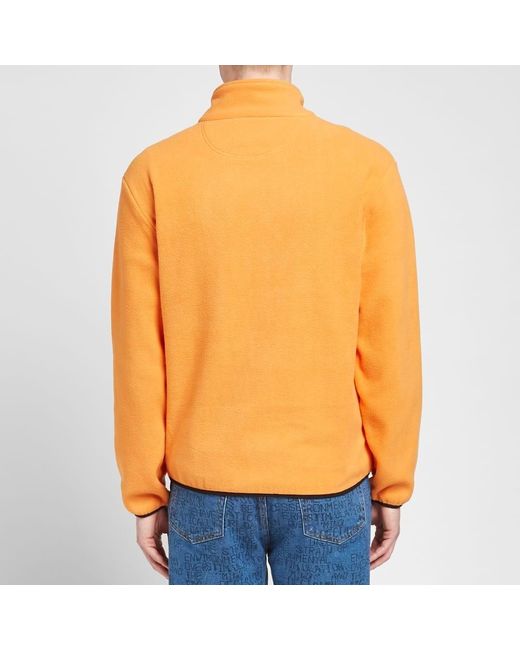 Download Stussy Basic Polar Fleece Mock Sweat in Orange for Men - Lyst