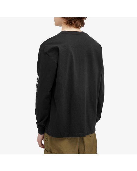 Neighborhood Black 1 Long Sleeve Printed T-Shirt for men