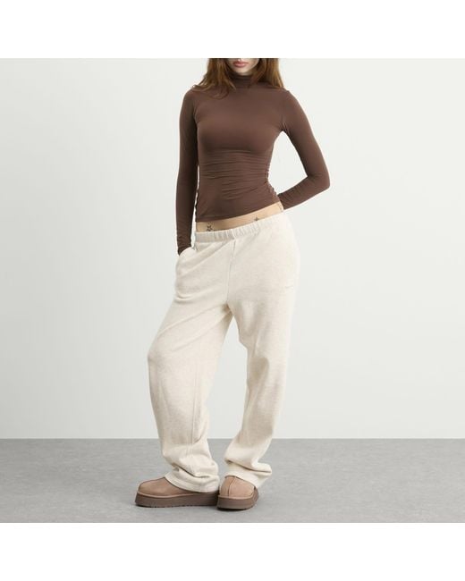 Skims Brown Fits Everybody Long Sleeve High Neck Top
