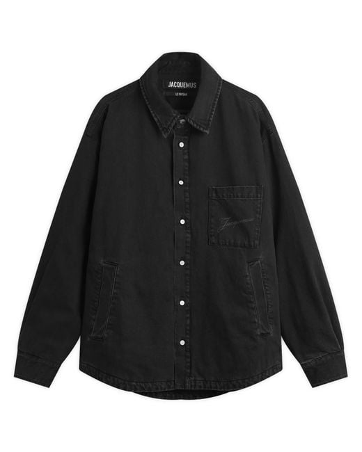 Jacquemus Black Denim Shirt for men