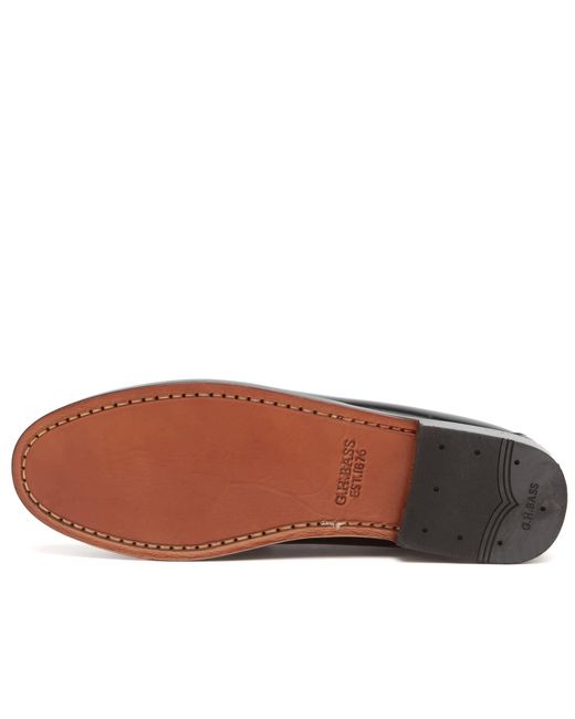 G.H.BASS Black Penny Weave Loafer