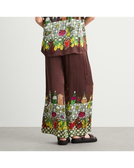 ALÉMAIS Brown Fredo Silk Pant