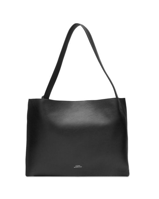 Studio Nicholson Black Reflection Leather Tote Bag