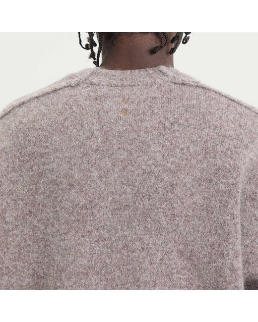 About Blank Gray Exposed Mock Neck Jumper for men