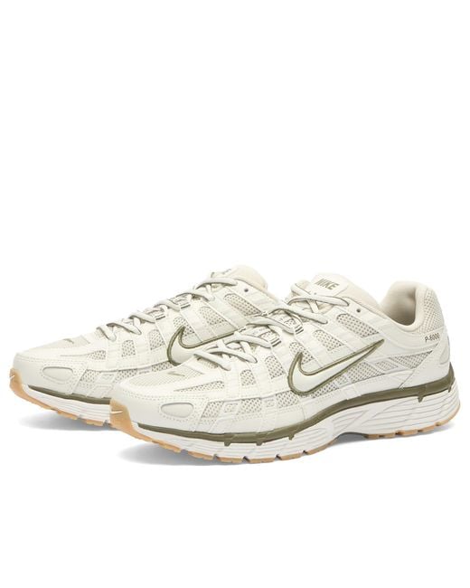Nike White P-6000 Sneaker