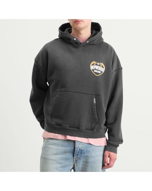 Represent Black Angel Border Hoodie for men