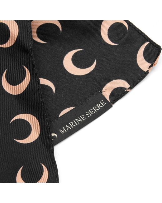 MARINE SERRE Black Moon Silk Veiled Cap