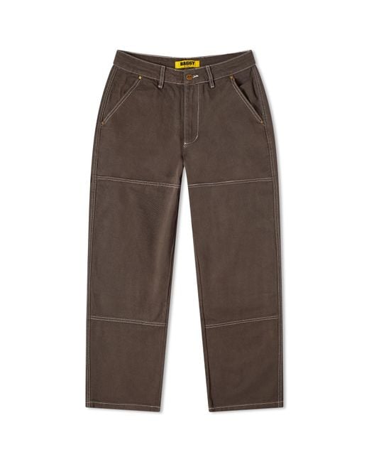 Butter Goods Brown Double Knee Work Pant for men