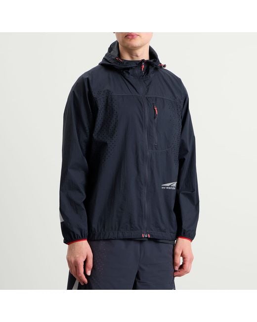 And Wander Blue X Altra Ventilation Wind Jacket for men
