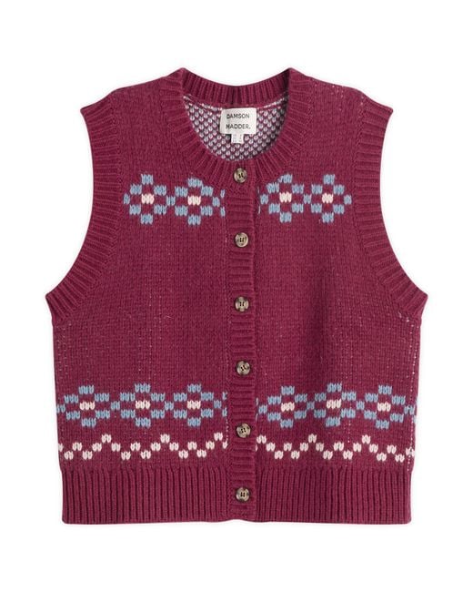 Damson Madder Red Sofie Vest