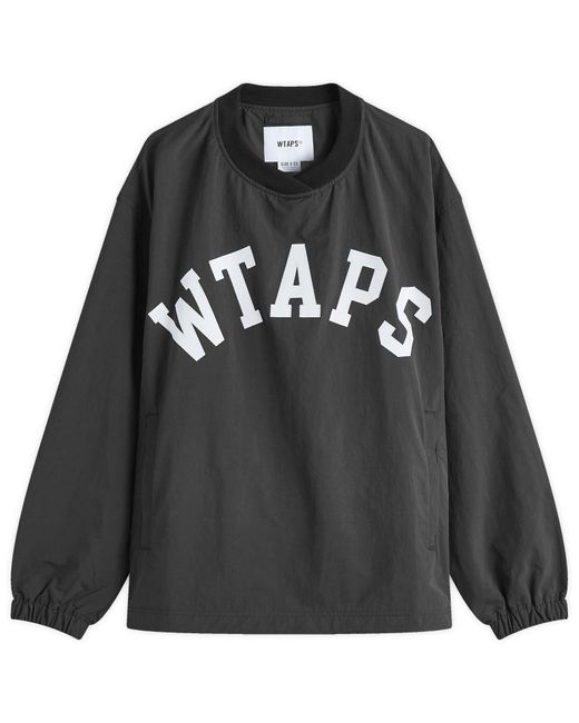 (w)taps Black 03 Logo Applique Pullover Track Top for men